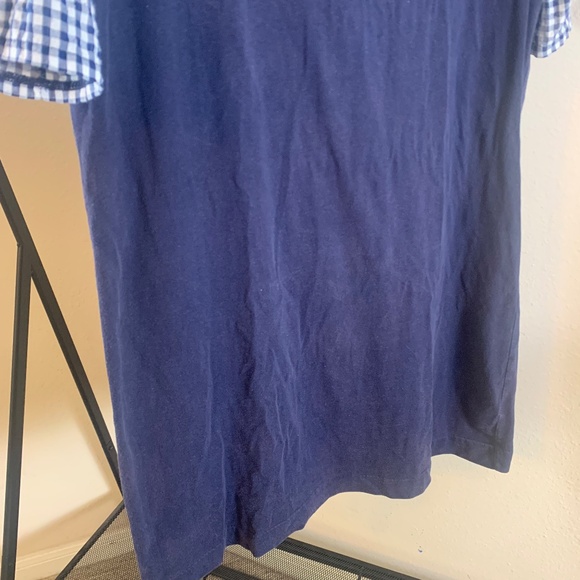 J‎ Crew blue dress gingham sleeves Medium sun-bleached soft - Picture 2 of 9